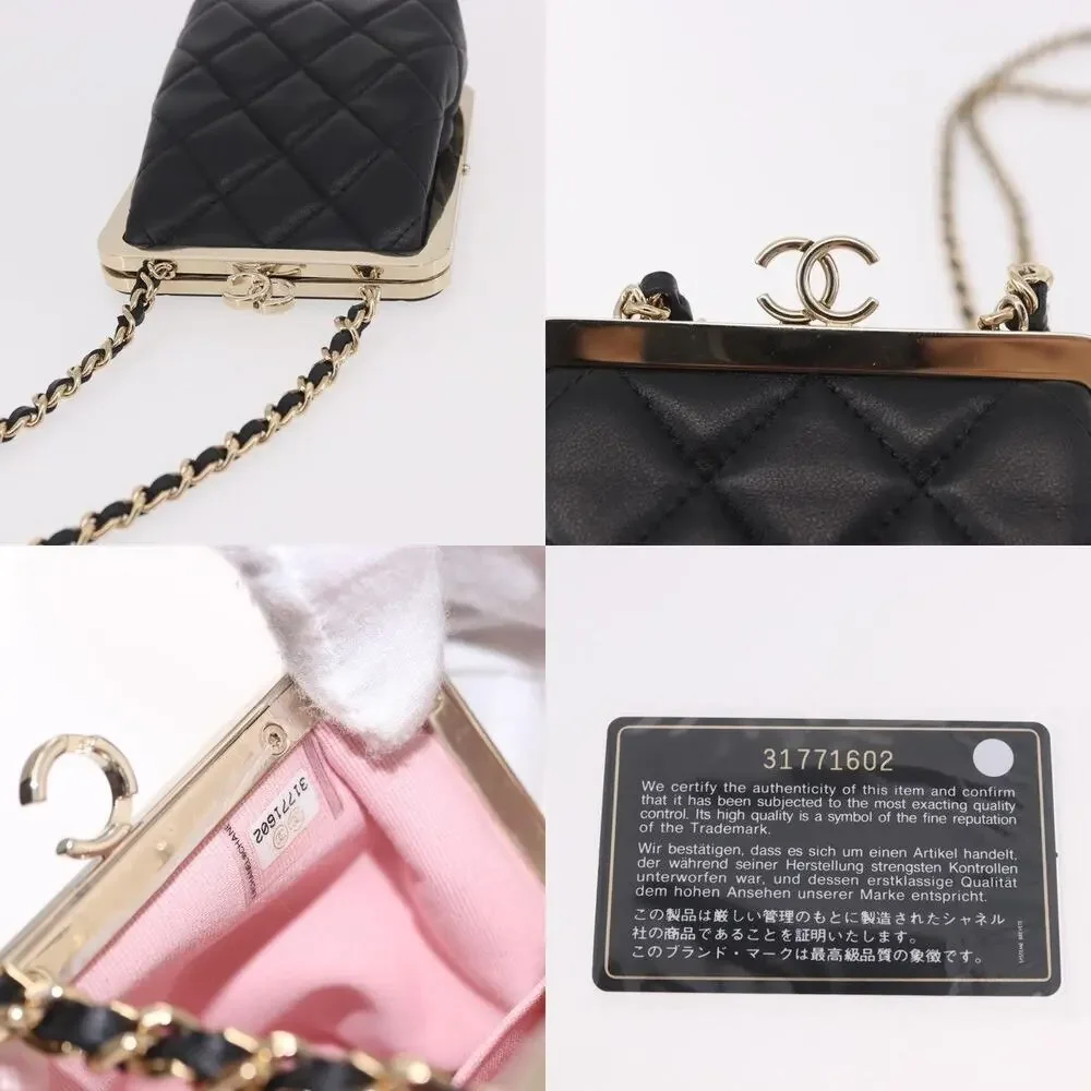 Chanel Matelasse Chain Shoulder Bag Black